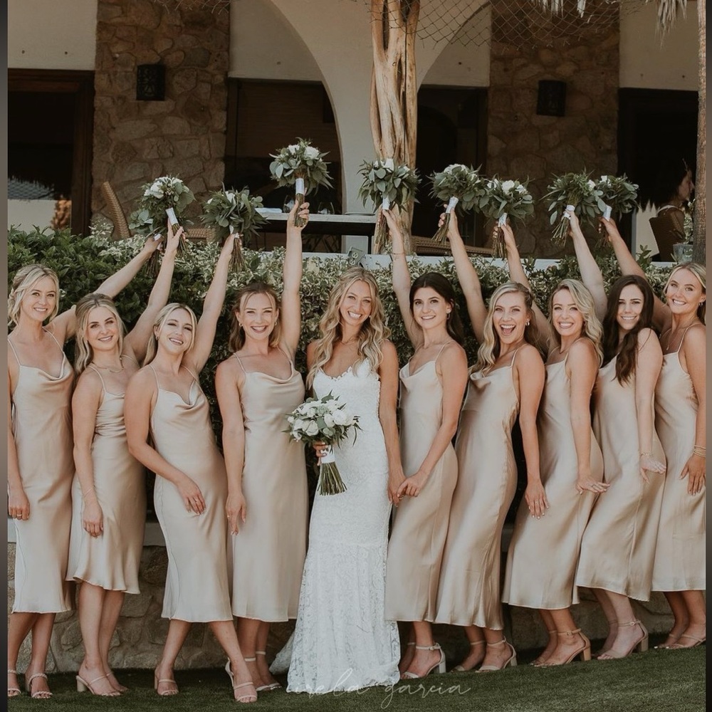 birdy grey silky satin wedding guest bridesmaid dress